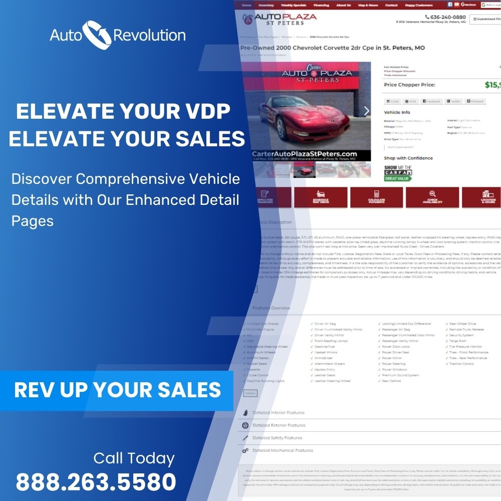 Elevate Your Vehicle Detail Page, Elevate Your Sales