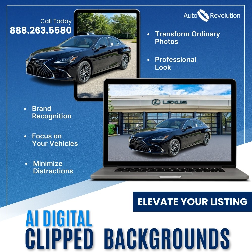 Transform Ordinary Photos into Powerful Sales Tools with AI Clipped Backgrounds for car dealerships.