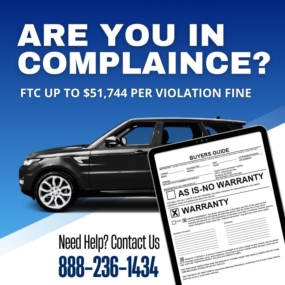 Stay FTC Compliant with AutoRevolution's AS-IS and Warranty Buyer’s Guides