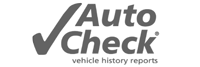 Grayscale Autocheck logo.