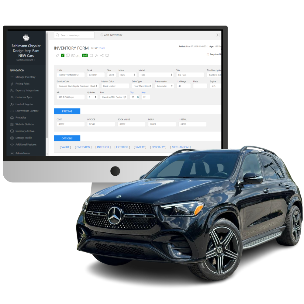 Streamlined inventory management for efficient dealership operations.